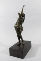 The Scar - Michael Hermesh, Bronze, 19.5 X 9.25 X 5.5 Inches, Ceramic and Bronze Sculpture by Michael Hermesh
