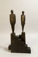 The Honest Man - Michael Hermesh, Bronze, 21.25 X 12 X 5 inches, Ceramic and Bronze Sculpture by Michael Hermesh