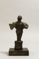The Weight of Light - Michael Hermesh, Bronze, 7.75 X 4.75 X 2.75 inches, Ceramic and Bronze Sculpture by Michael Hermesh