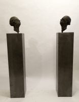 Gratuitous Bailee - Michael Hermesh, Bronze, 67 X 12 X 12 inches each, Ceramic and Bronze Sculpture by Michael Hermesh