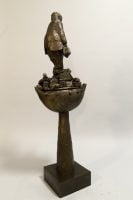 Life Without the Ferryman by Michael Hermesh, Bronze, 32 X 11 X 6.5 inches, new bronze releases by Michael Hermesh