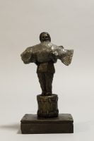 The Weight of Light - Michael Hermesh, Bronze, 7.75 X 4.75 X 2.75 inches, Ceramic and Bronze Sculpture by Michael Hermesh